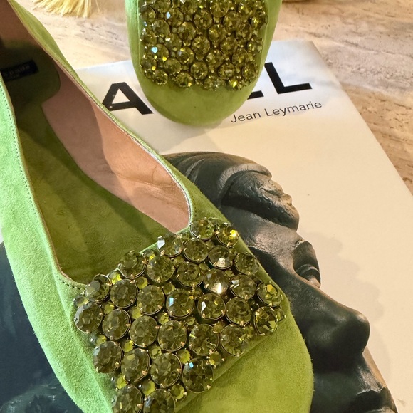 Kate Spade Lime Green Embellished Flats - Picture 2 of 4